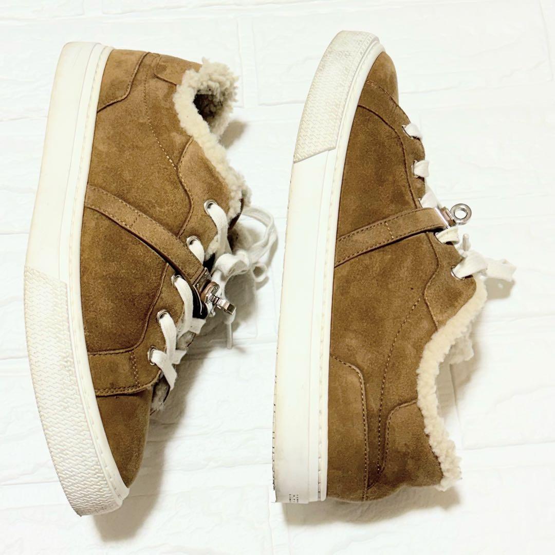 エルメス デイ ケリー スニーカー ムートン 37 箱・袋付き