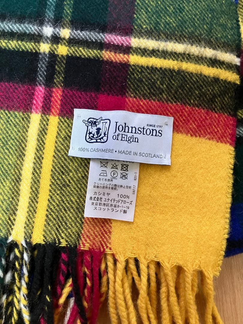 アローズ別注 Johnstons ジョンストンズ カシミアストール イエロー