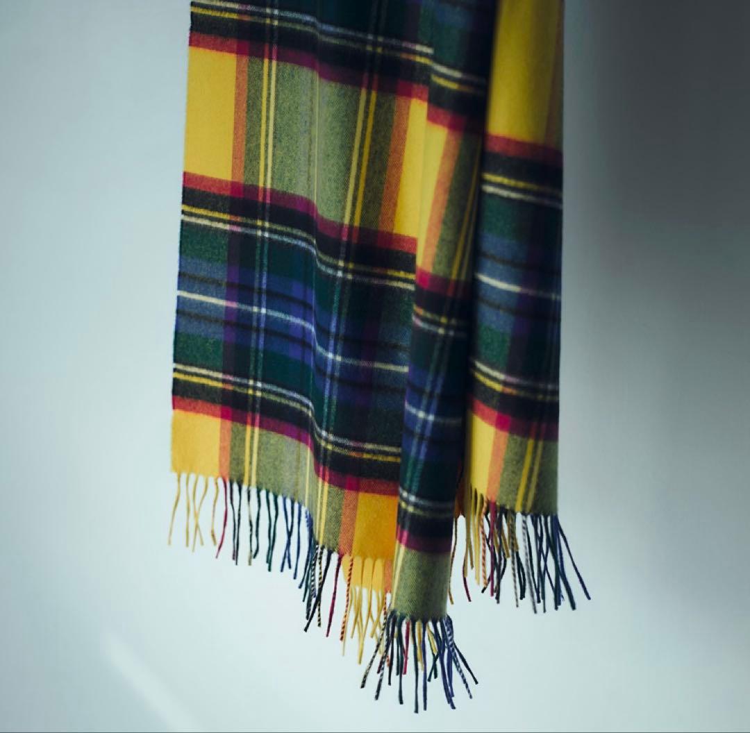 アローズ別注 Johnstons ジョンストンズ カシミアストール イエロー