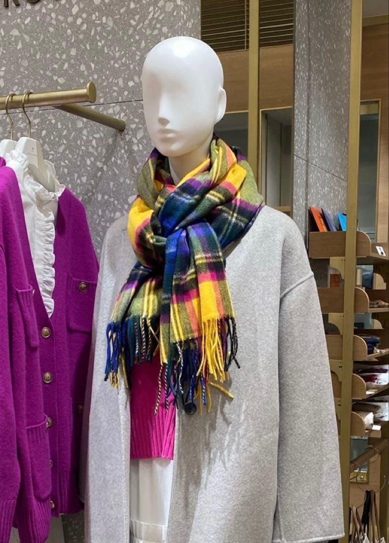 アローズ別注 Johnstons ジョンストンズ カシミアストール イエロー