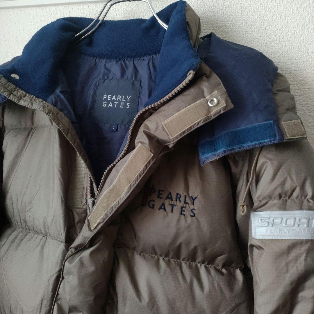 PEARLY GATES ダウンジャケット フード カーキ M ゴルフ