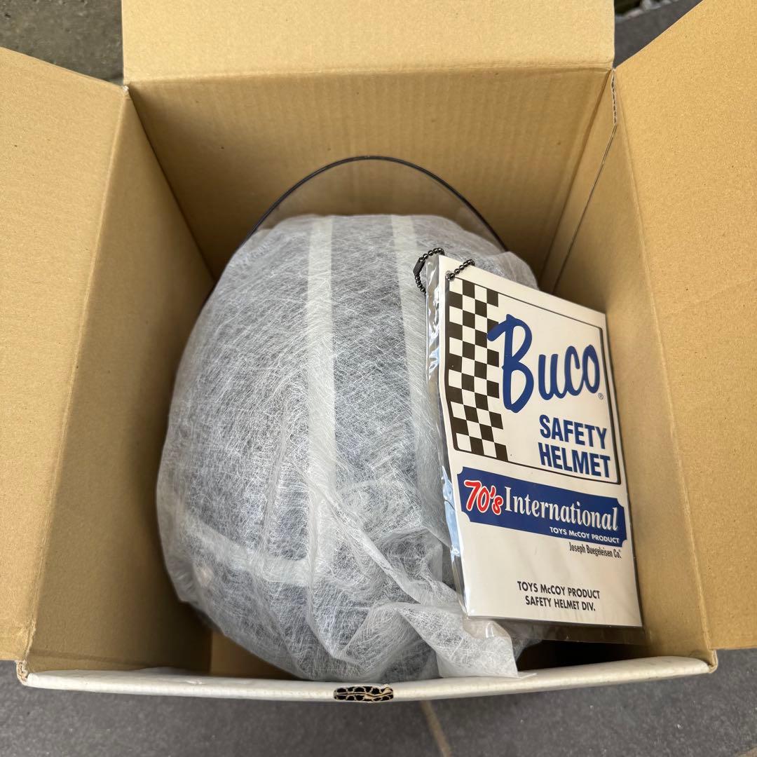 Buco ジェットヘルメット ブラック ストライプ