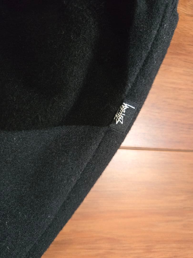 STUSSYスタジャン ボタン式 ウール混紡