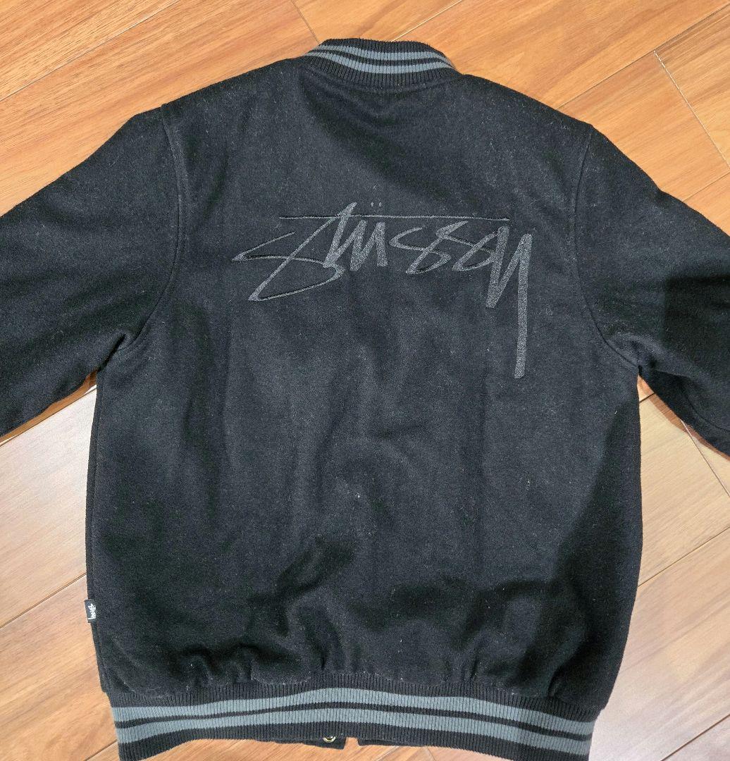 STUSSYスタジャン ボタン式 ウール混紡