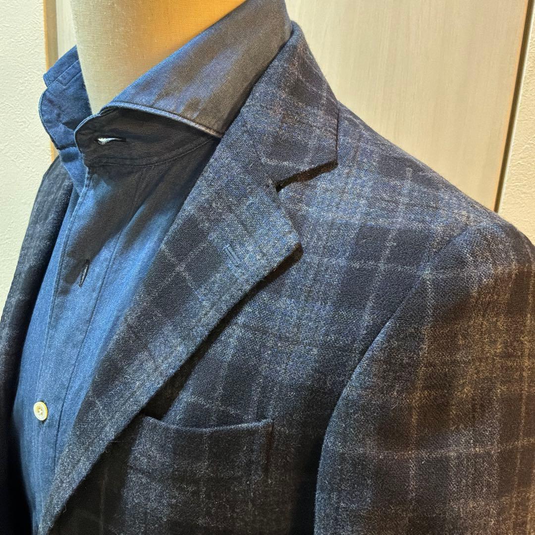 De Petrillo Anacapri ジャケット 紺 カシミヤ42