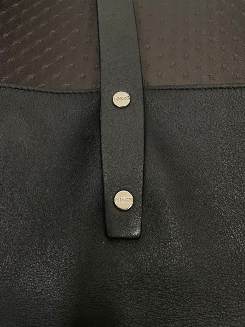 LOEWE ロエベ 黒 レザー トートバッグ 付属ポーチ付き