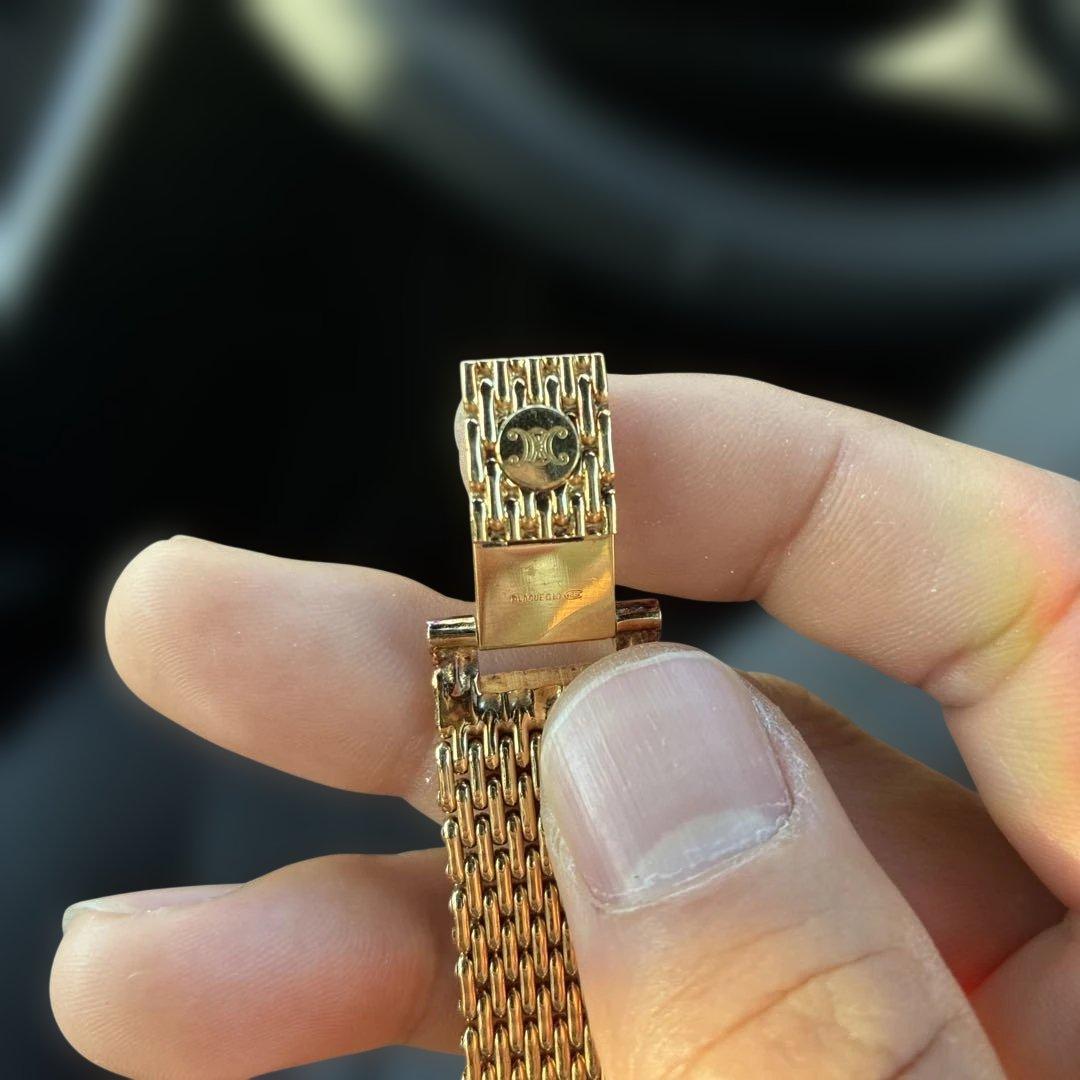 CELINE ゴールド クォーツ腕時計