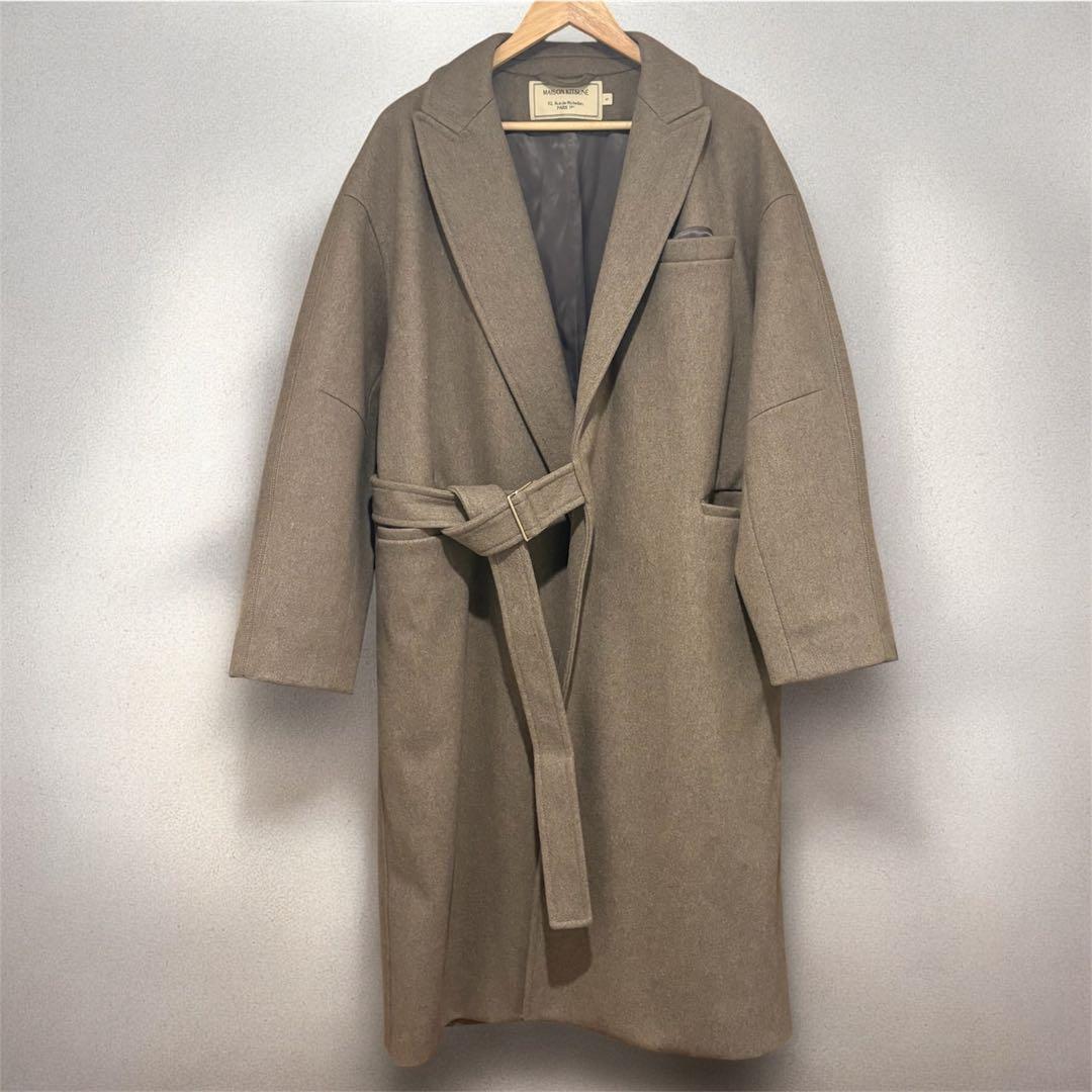 【定価10万円・極美品】メゾンキツネ ロング タイロッケンコート