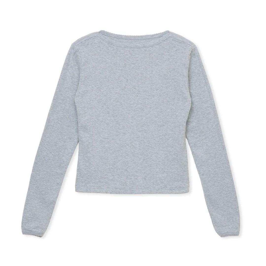 シシクイ　Eyelet P / GRAY カットソー　グレー