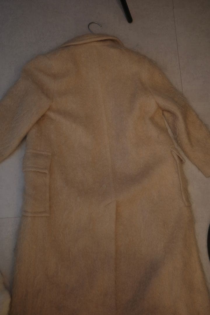 HYKE モヘヤブレンド ダブルブレスト チェスターコート