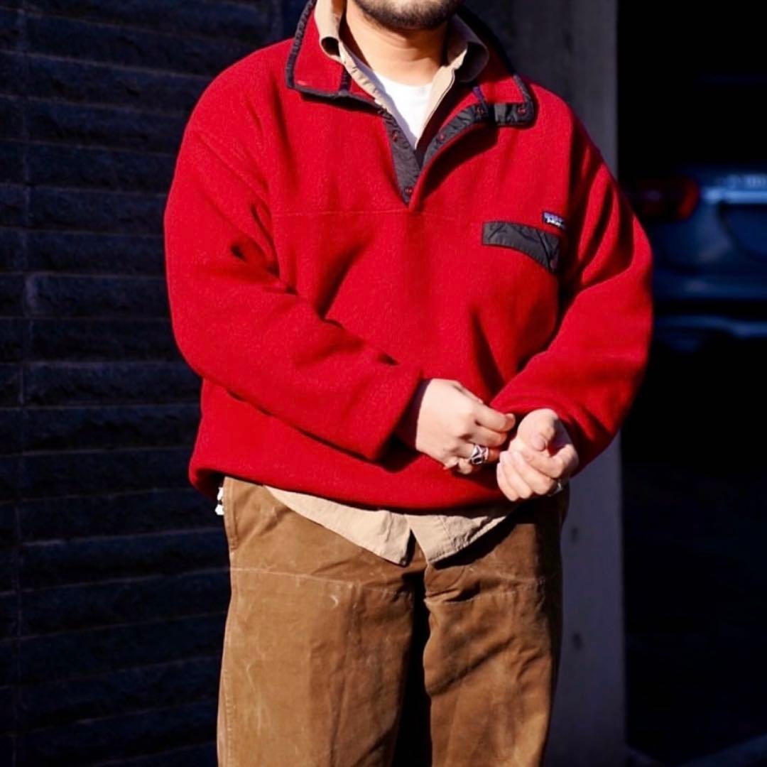 美品 90s patagonia パタゴニア シンチラ スナップT フリース