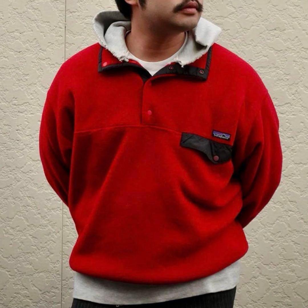 美品 90s patagonia パタゴニア シンチラ スナップT フリース