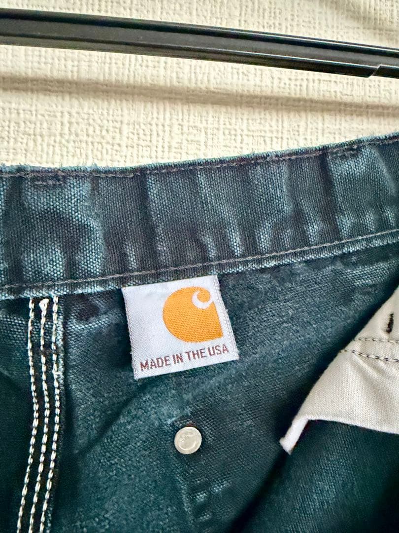 超超スペシャル 33X34 W33 カーハート ダブルニー パンツ ブラック 黒