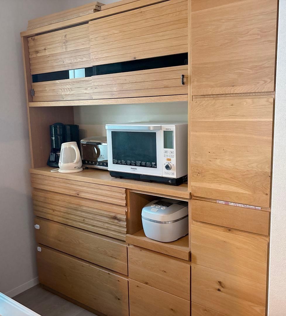 ジ*ュ様 【大容量　国産】河口家具　ホワイトオーク　食器棚＋パントリー棚