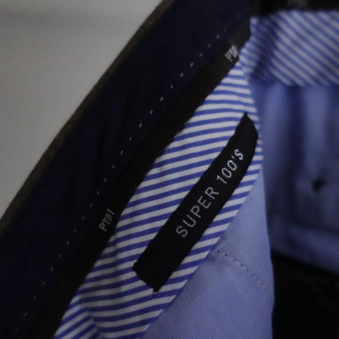 【極美品】PT01 ウールフランネル　トラウザーズ　EVOFit ブラウン　46