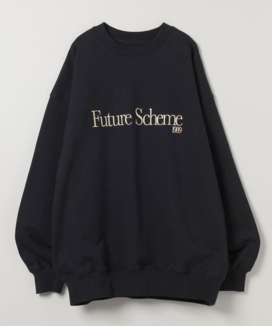 JEANASIS 【Les Fleurs】シシュウロゴスウェットLS ブラック