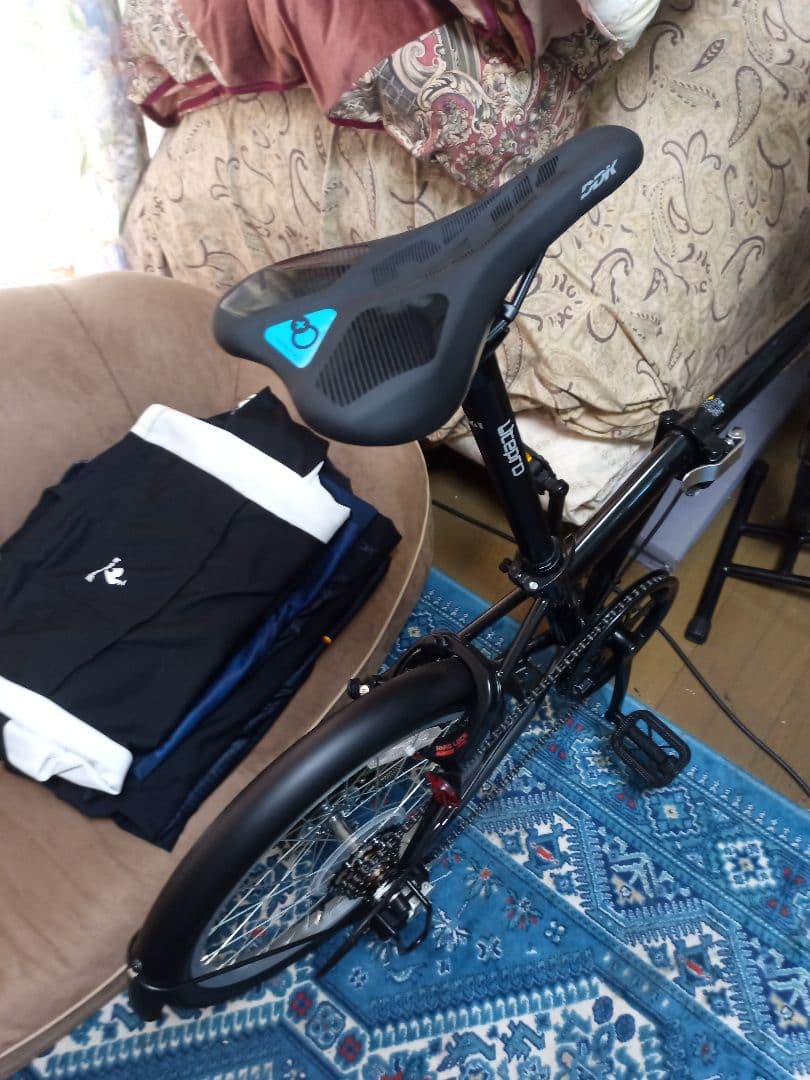 折りたたみ自転車 ブラック バスケット付き