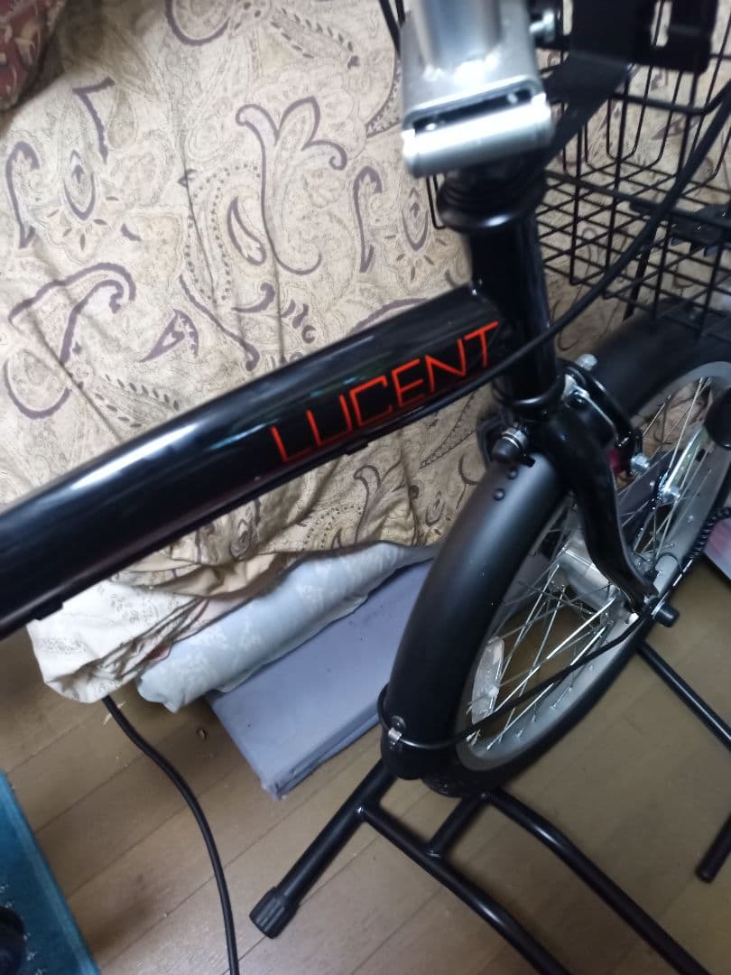 折りたたみ自転車 ブラック バスケット付き