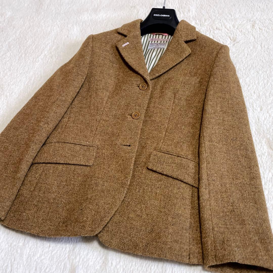 美品 ポールスミス ハリスツイードコラボ ウール テーラードジャケット チェック