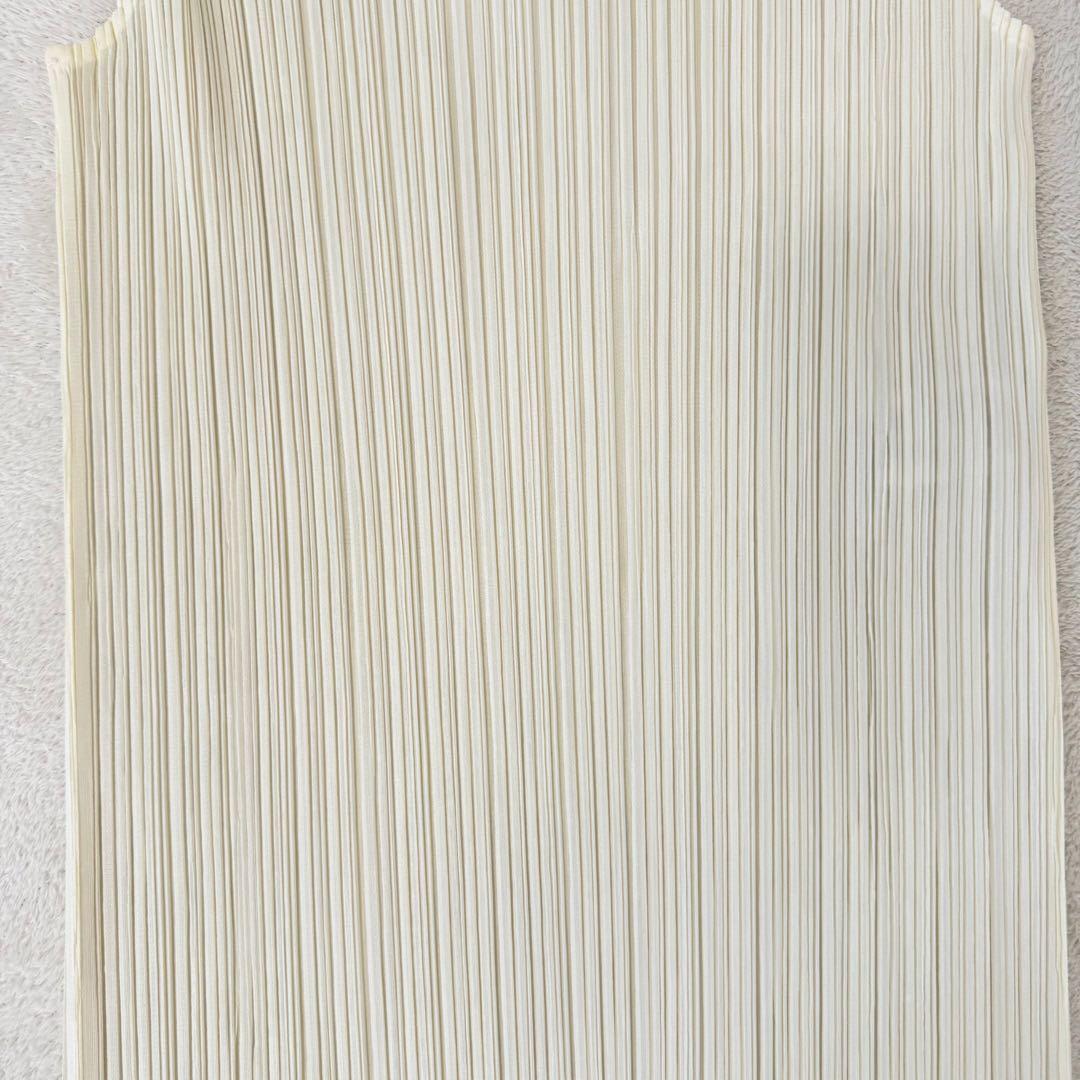 極美品✨PLEATS PLEASE チュニック　ホワイト　プリーツ　スリット