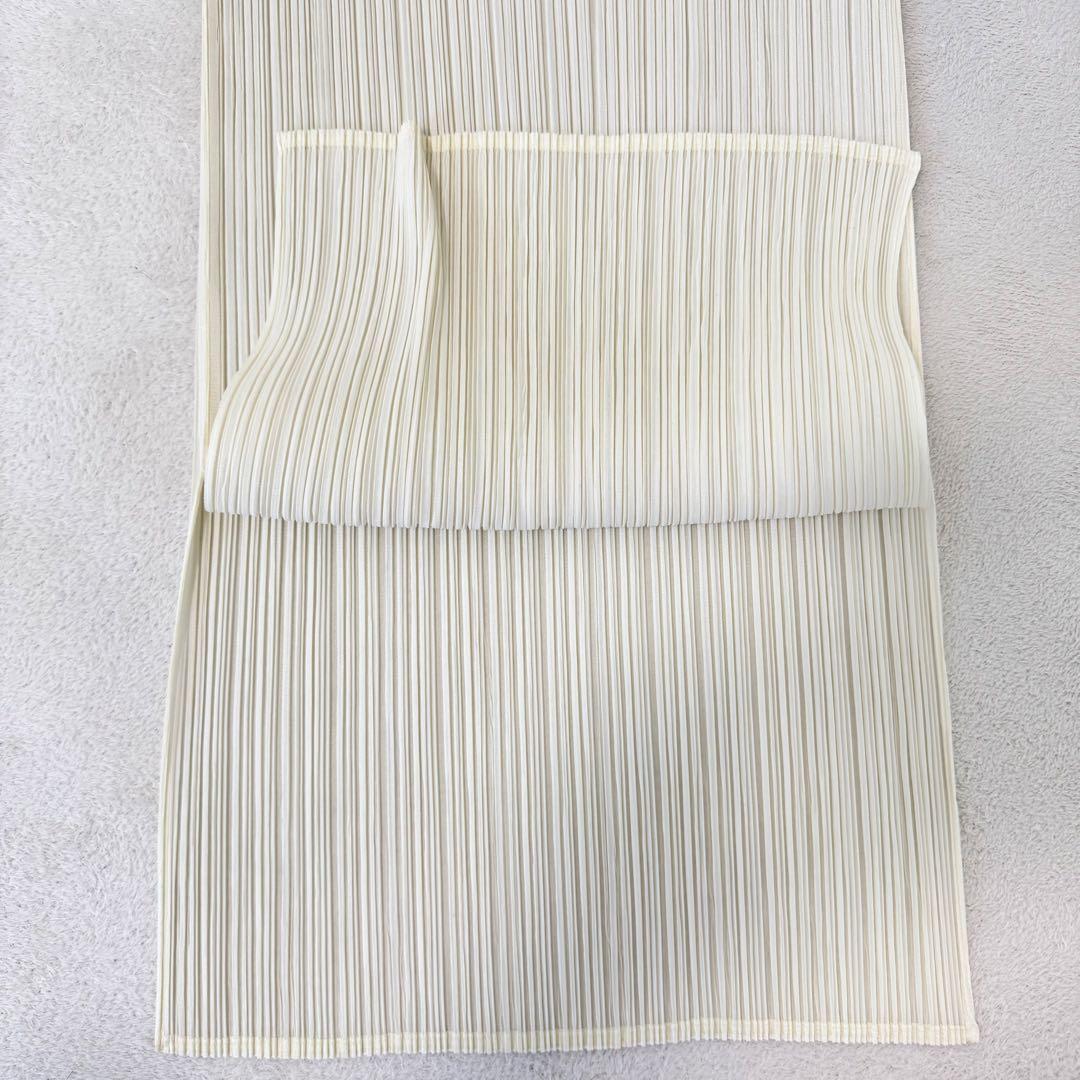 極美品✨PLEATS PLEASE チュニック　ホワイト　プリーツ　スリット