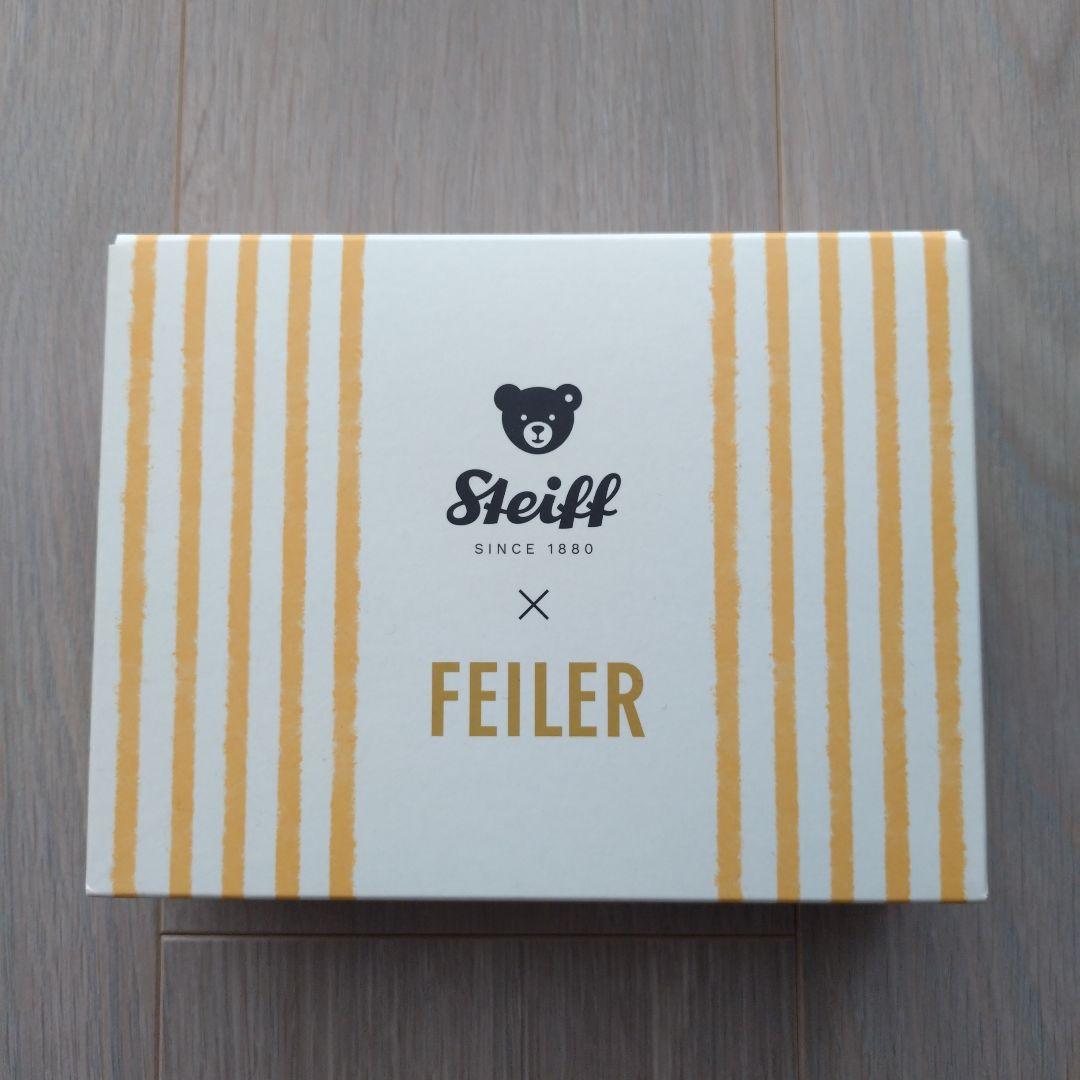 Steiff x Feiler コラボベアとハンカチセット