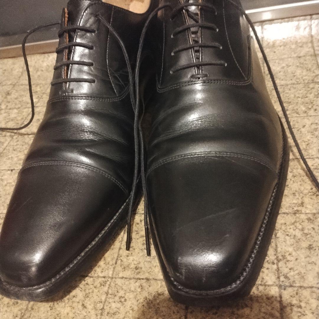 スコッチグレイン　ストレートチップ　ビジネスシューズ