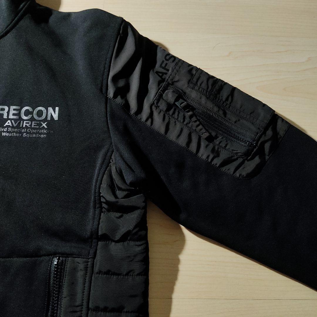 【希少レア】AVIREX RECON 裏起毛 トラック ジャケット 黒