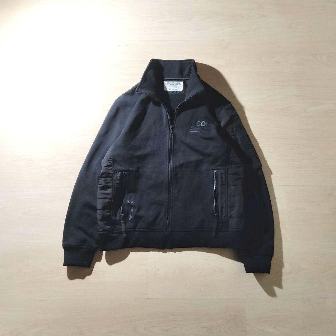 【希少レア】AVIREX RECON 裏起毛 トラック ジャケット 黒