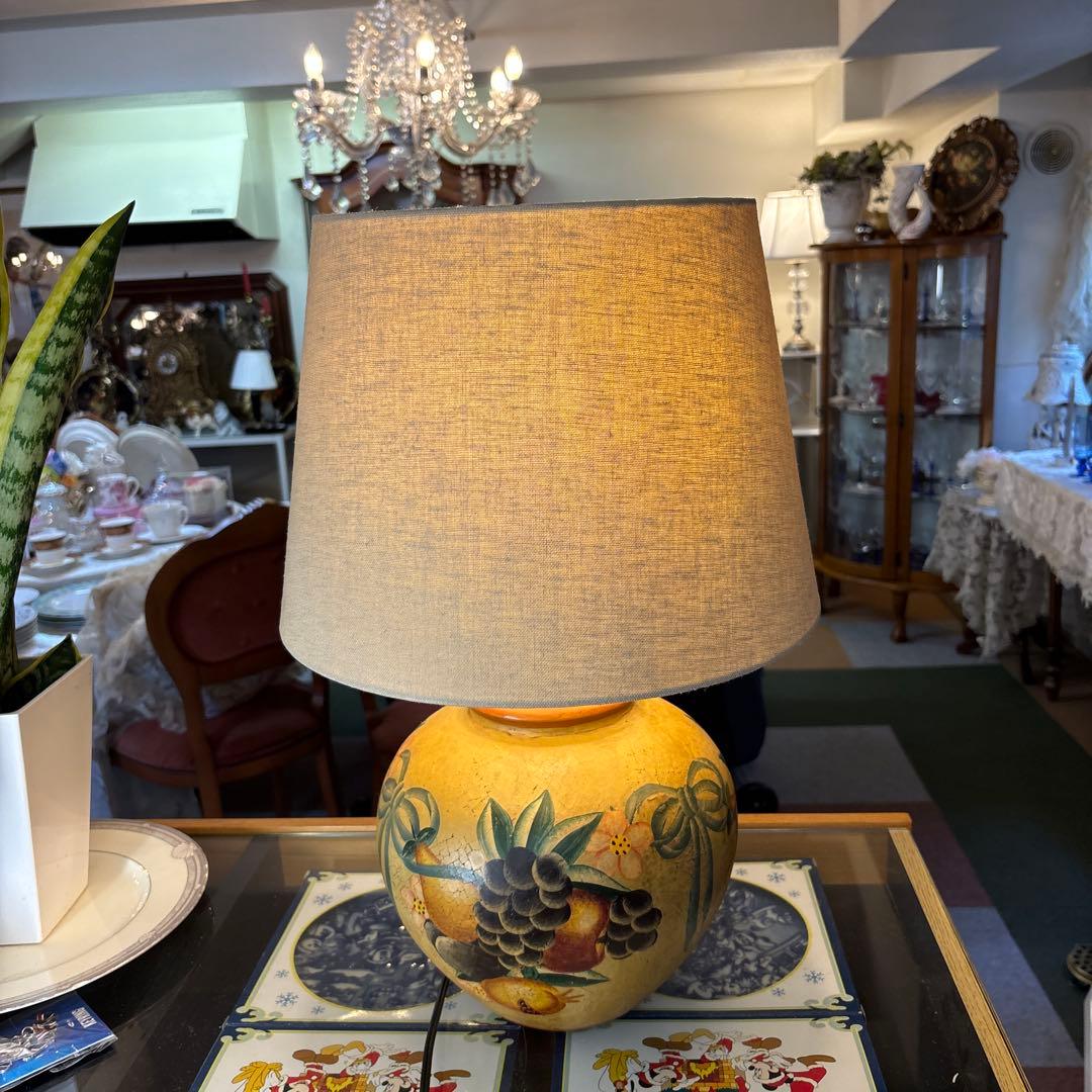 フルーツモチーフ テーブルランプ 陶器製