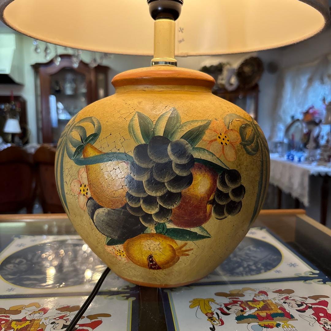 フルーツモチーフ テーブルランプ 陶器製