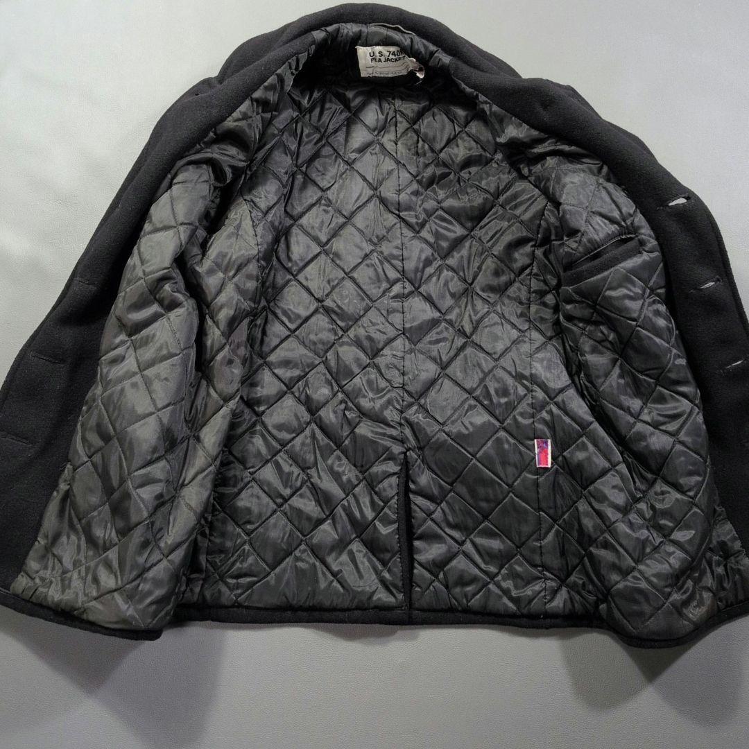 Schott ピーコート 740N 裏地キルティング USA製 ブラック 38