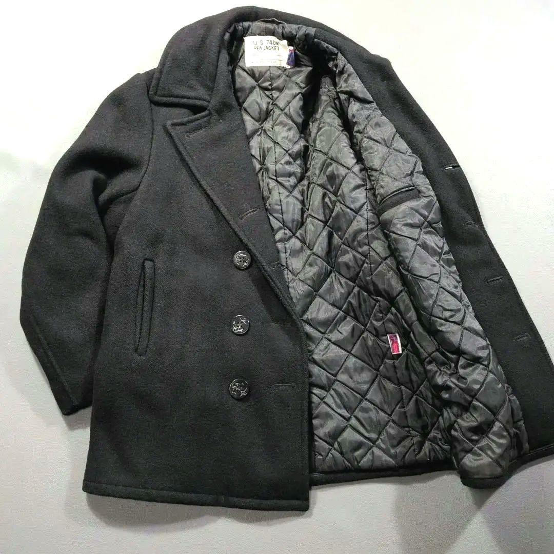 Schott ピーコート 740N 裏地キルティング USA製 ブラック 38