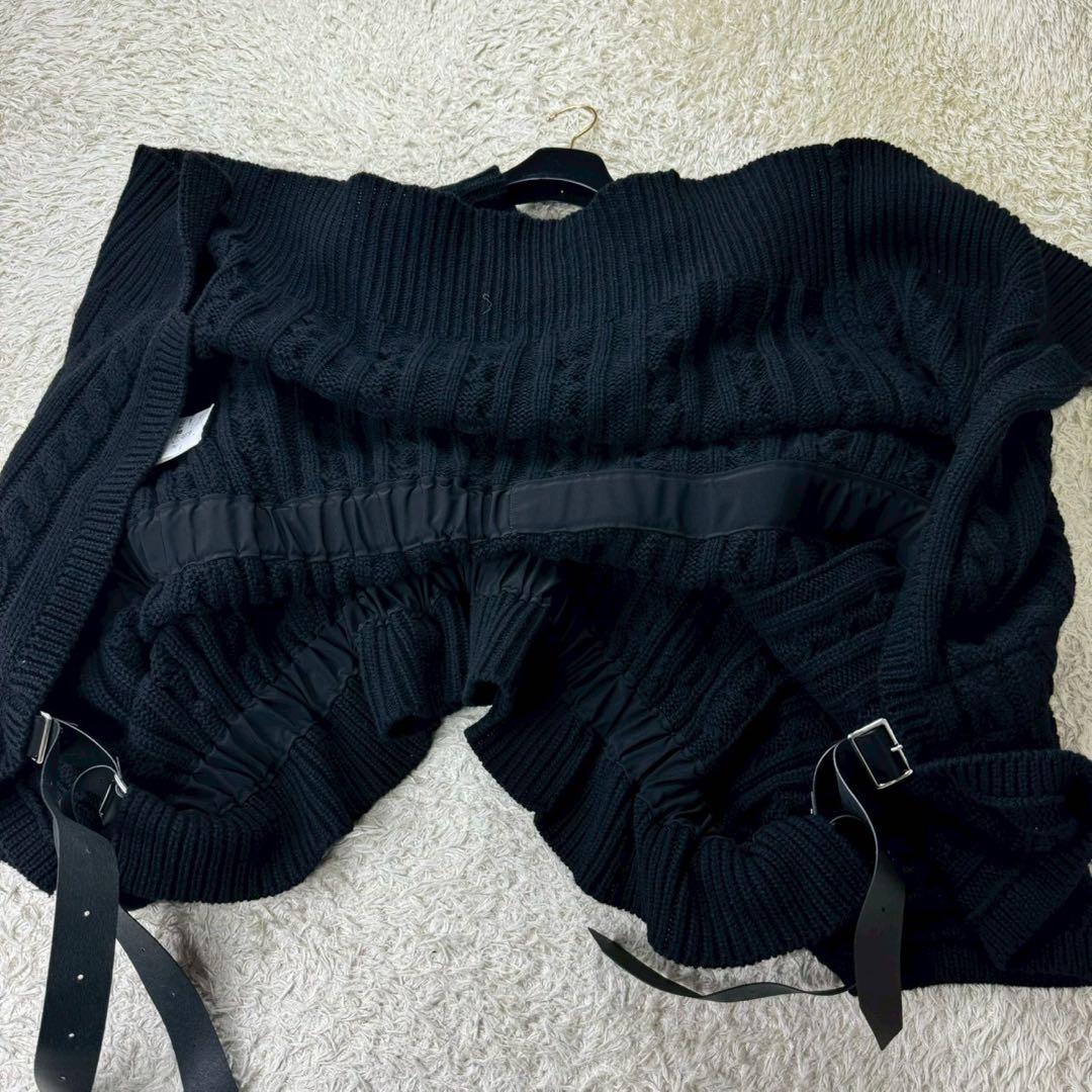 B*n様 極希少✨ノワールケイニノミヤ ポンチョコート ケーブルニット 変形 牛