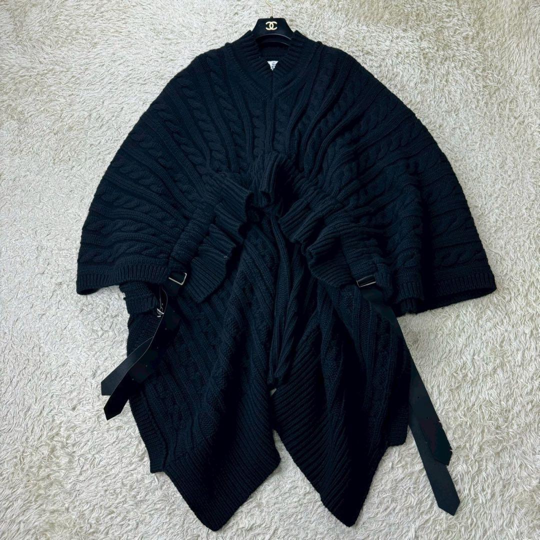 B*n様 極希少✨ノワールケイニノミヤ ポンチョコート ケーブルニット 変形 牛