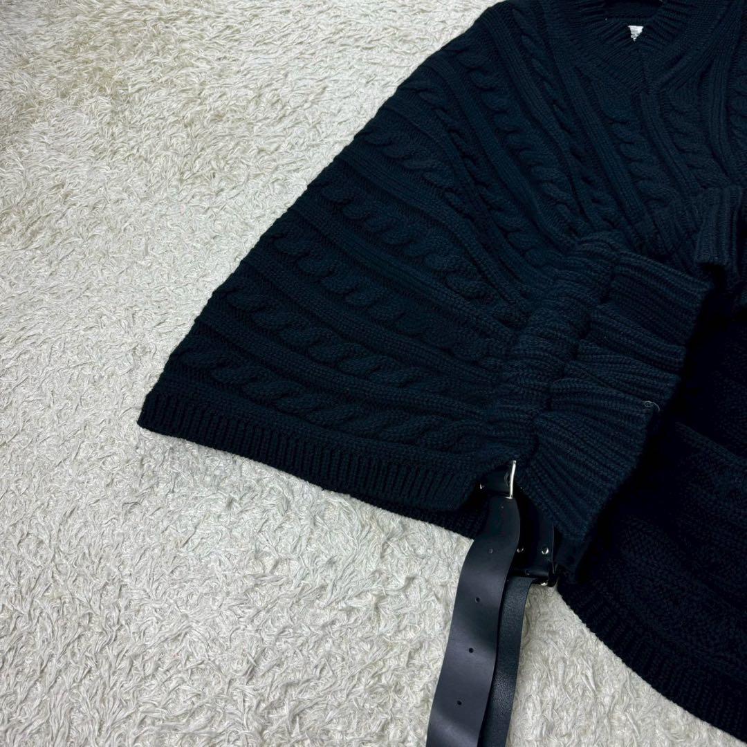 B*n様 極希少✨ノワールケイニノミヤ ポンチョコート ケーブルニット 変形 牛