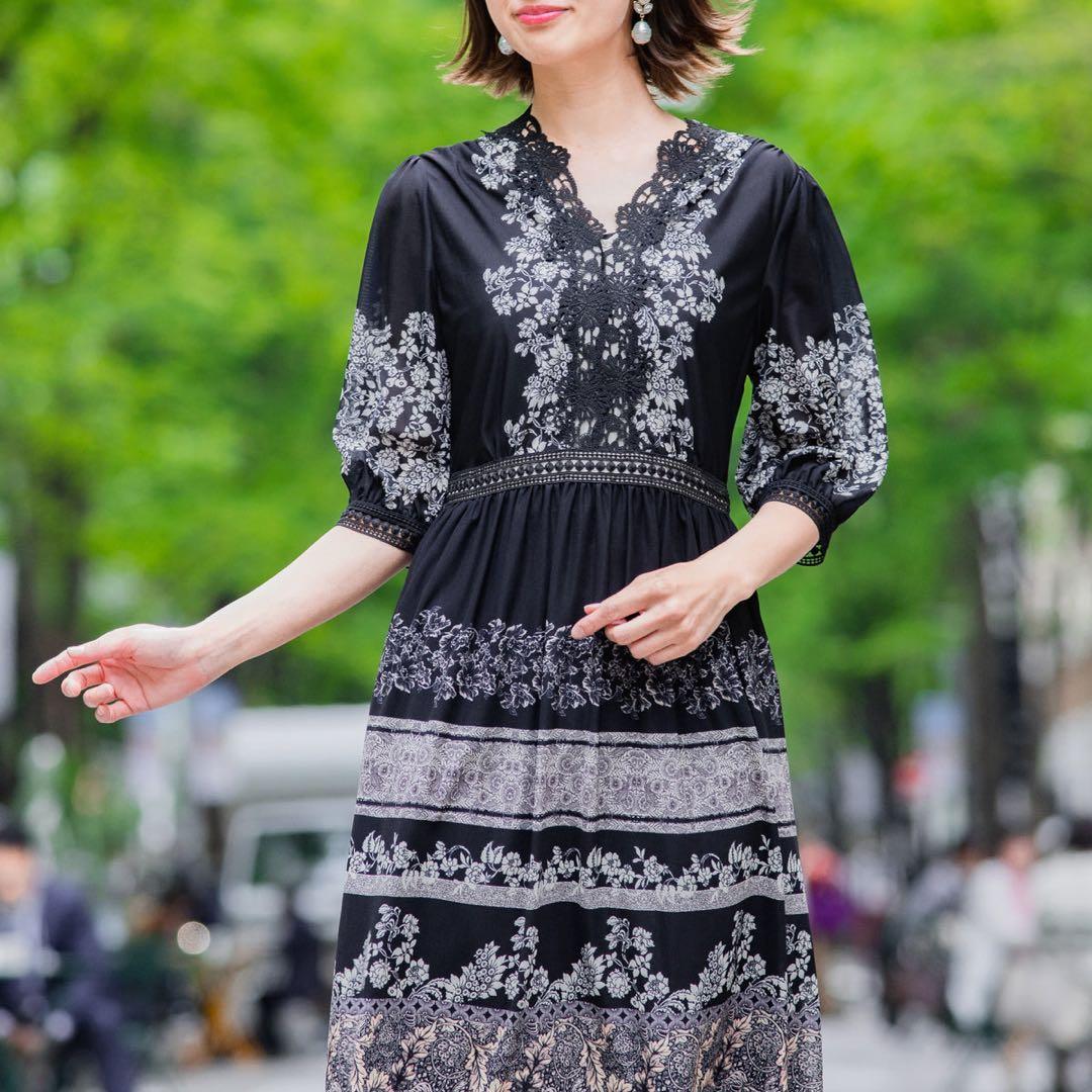 未使用　CHRISCELIN クリスセリーン 花柄プリントワンピース