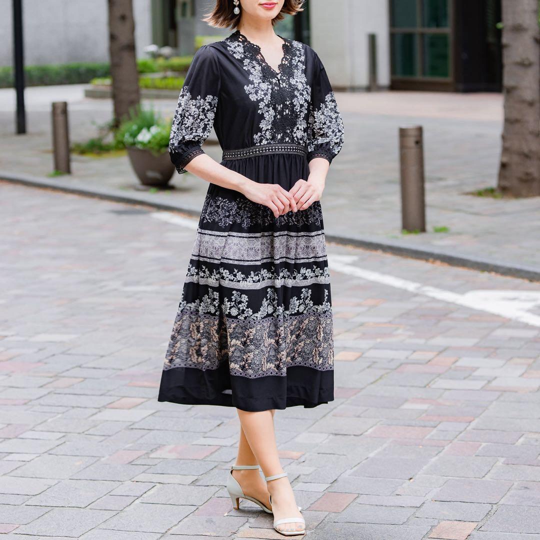 未使用　CHRISCELIN クリスセリーン 花柄プリントワンピース