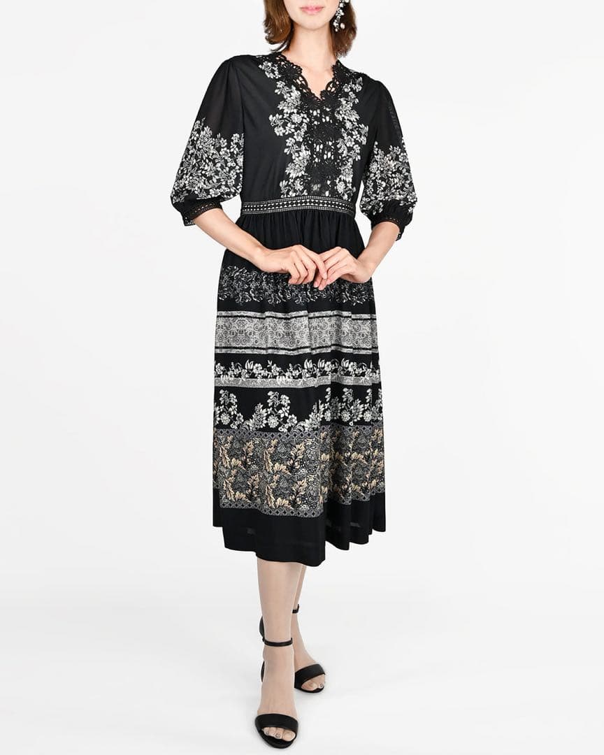 未使用　CHRISCELIN クリスセリーン 花柄プリントワンピース