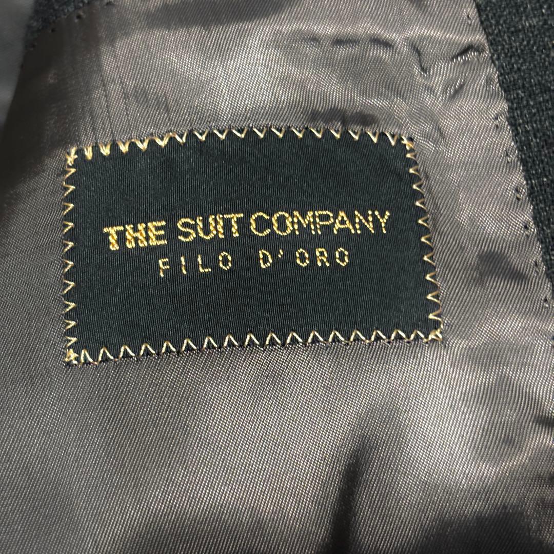 美品 スーツカンパニー 3ピース スーツ ダークブラウン チェック M