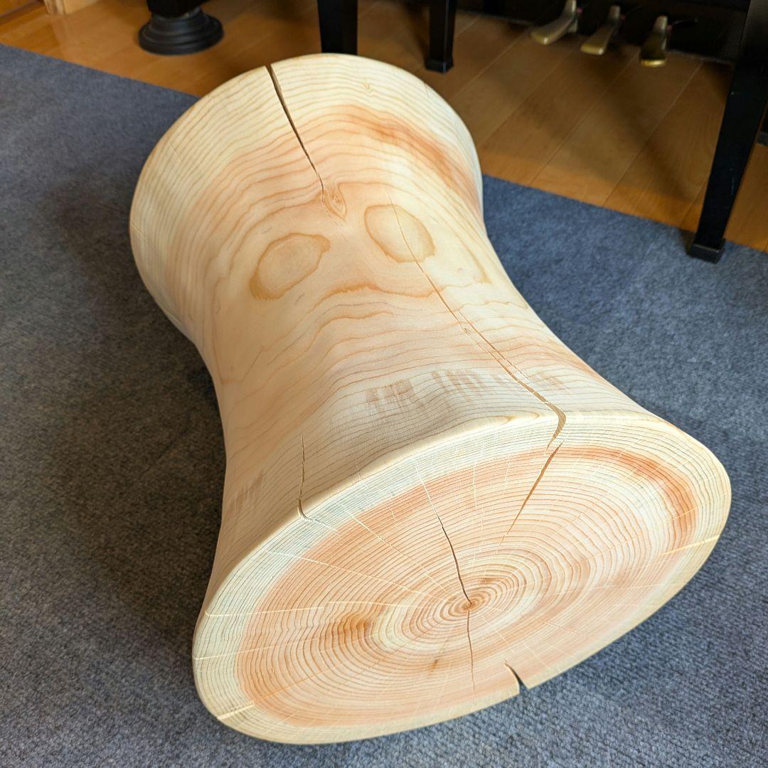 檜　丸太　椅子　スツール　テーブル　高さ約40.5㎝