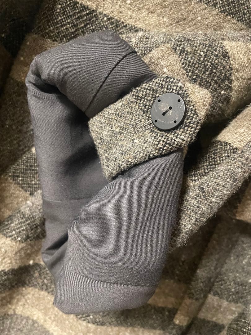 【DEVOA】Hight neck coat striped wool