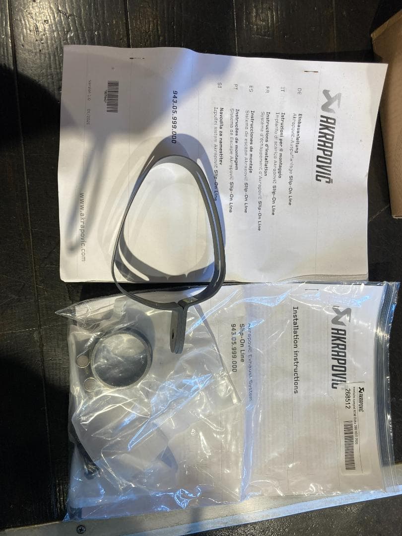 【新品未使用】アクラポビッチ KTM 125～390DUKE