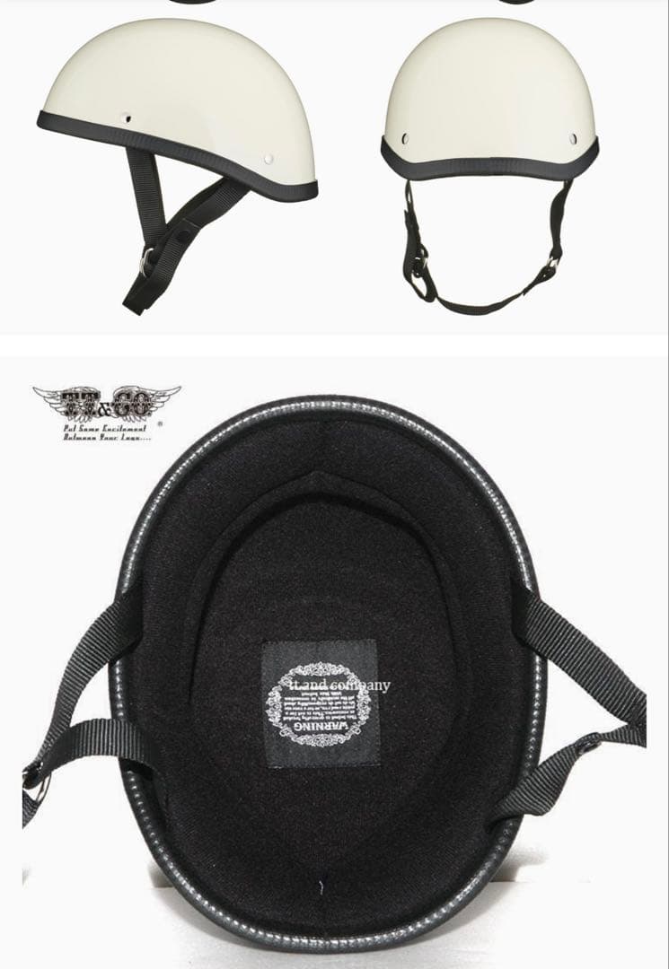 TT&CO. バイクヘルメットハーフUSAイーグル公道使用不可ハーレーアメリカン