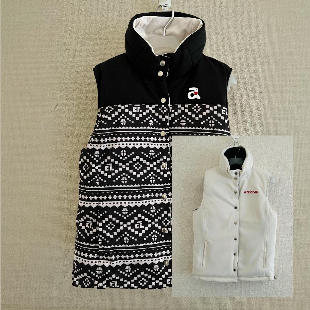 【超美品】archivio リバーシブルダウンベスト M相当 アルチビオ