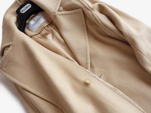 ハ*コ様 マックスマーラマニュエラアイコンコート白タグ38マヌエラキャメル100