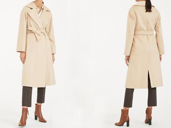 ハ*コ様 マックスマーラマニュエラアイコンコート白タグ38マヌエラキャメル100