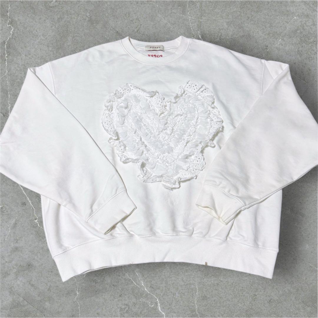 poppy ハートスウェット