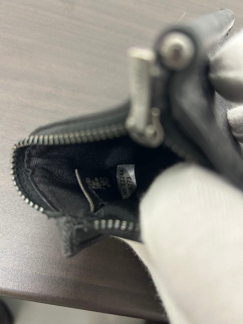 COACH ブラックレザー マネークリップ