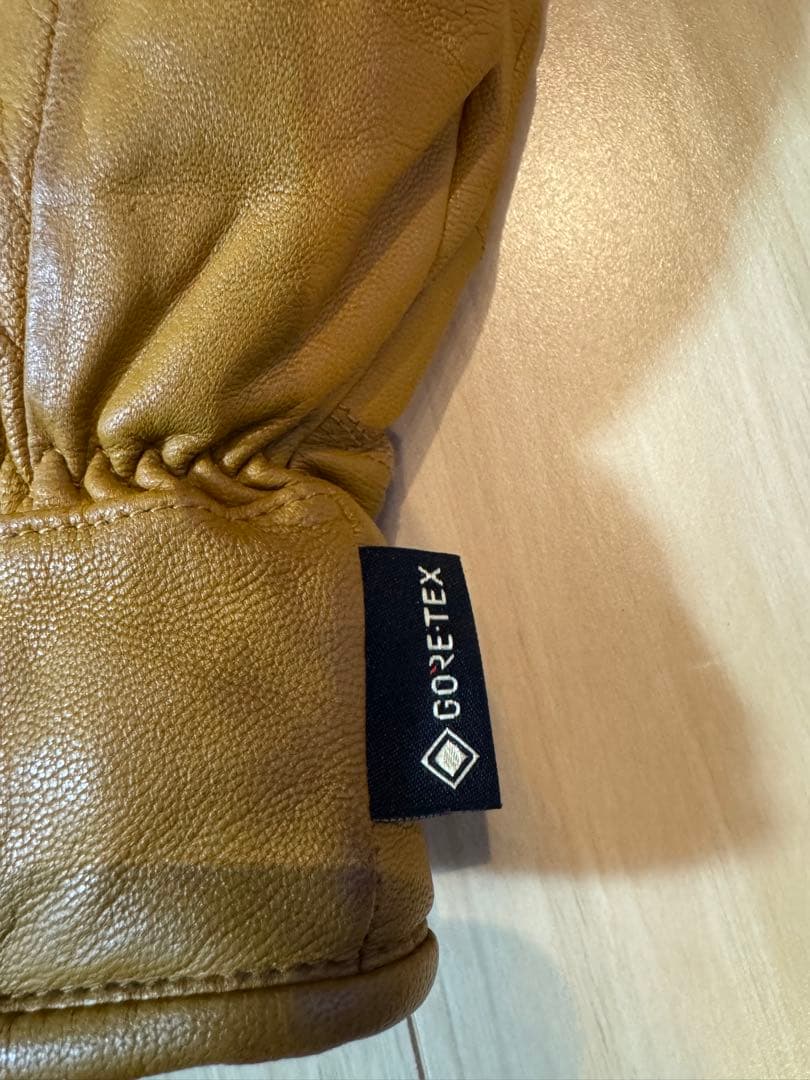 【最高級】レザー ミトン グローブ ブラウン GORE-TEX メンズ:Ｍ